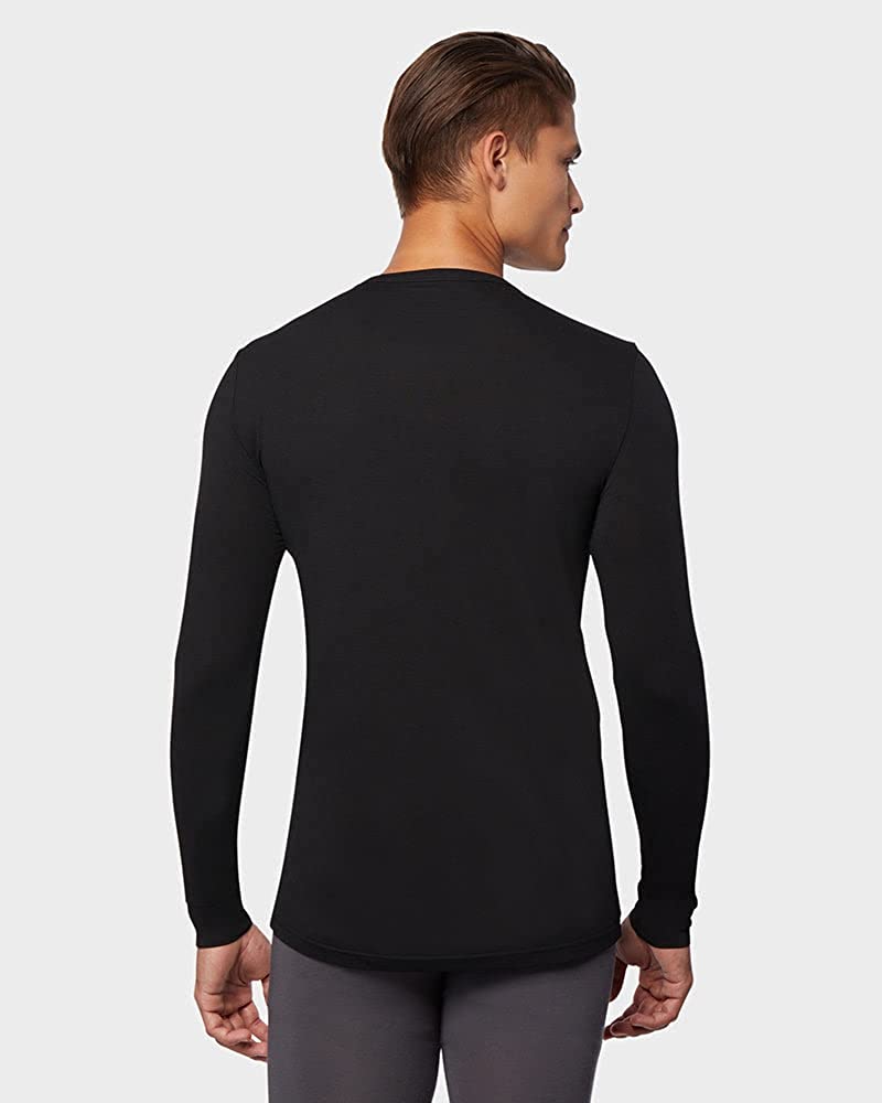 32 DEGREES Men's Lightweight Baselayer Crew Top | Long Sleeve | Form Fitting | 4-Way Stretch | Thermal - Image 7
